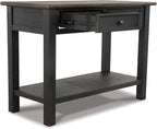 Signature Design by Ashley Tyler Creek Modern Farmhouse Sofa Table, Brown & Black