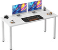 Need 54.3 Inch Large Computer Desk, Modern Simple Style Desk for Home Office, Basic Writing Table for Study Student, White