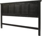 Office Star Products OSP Home Furnishings Farmhouse Basics King Headboard Only, Rustic Black Finish