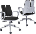 Ergonomic Office Chair Desk Chair Dual-backrest Computer Chair with Flexible Lumbar Support and Adjustable Height, 500lbs Extra Wide Seat with Wheels, for Home & Office Use Black