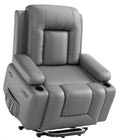 GarveeHome Power Lift Recliner Chair - Heat and Massage, Faux PU Electric Lift Recliner for Elderly & Mobility Impaired, Adjustable Back and Legs, Heavy Duty Lift Chair for Seniors