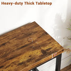 32" Small Console Table with Storage, Narrow Entryway Table, Sofa Table for Living Room, Sturdy 3-Tier Console Tables for Living Room, Hallway, Foyer & Bedroom, Rustic Brown