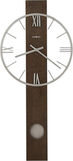 Howard Miller Halo Wall Clock, Battery-Powered Quartz Movement Espresso Finish Analog Dial with Roman Numerals, Battery Powered Pendulum Bob Best for Office, Dinning Room & Home Decor