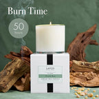 LAFCO New York Classic Candle, Feu de Bois - 6.5 oz - 50-Hour Burn Time - Reusable, Hand Blown Glass Vessel - Made in The USA