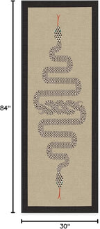 RUGGABLE x Jonathan Adler Machine Washable Modern Runner Rug – Venom Neutral 2.5x7, Stain-Resistant, Non-Slip – Washable Rug for Hallway, Entryway, Living Room & Kitchen–with Standard Pad
