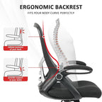 HYLONE Office Chair Ergonomic Desk Chair with Adjustable Armrests, Mesh Executive Chair, Home Office Computer Chairs for Long Hours(Black)