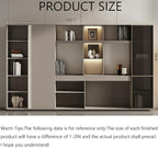 L Shaped Executive Desk, 86.6 inch Large Executive Computer Desk Set Drawers and Lockable, Power Socket and USB Port Storage, Without Desk or Computer Chair (Filing Cabinet)