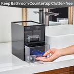 Vtopmart Black Small Stackable Storage Drawers, Cologne Organizer for Men,Plastic Containers for Vanity, Dresser,Office Desk,Bathroom Countertop Organization,Ideal for Room Decor,Gifts for Men