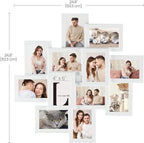 SONGMICS 4x6 Collage Picture Frames, 12-Pack Photo Collage Frame for Wall Decor, Glass Front, Assembly Required, Christmas Gift, Cloud White URPF22WTV1
