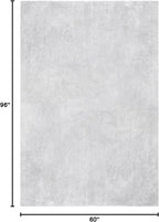 nuLOOM 5' x 8' Cozy Plush Area Rug, Machine Washable, Non-Slip, Soft Fluffy Shag Carpet for Living Room Bedroom Kids Room Nursery Home Decor, Loni Light Grey