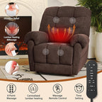 EONIX Mordern Massage Rocker Recliner Chair, Dual Motor Power Rocking Recliners for Small Spaces, Lazy Boy Recliner Chair with Heat and Massage for Living Room, Bedroom, Study, Coffee