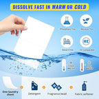 FIXSMITH Laundry Detergent Sheets - 160 Loads (80 Sheets) Fresh Linen Scent - Hypoallergenic,Eco Friendly Laundry Detergent Strips Ultra-Concentrated Travel Detergent Sheets.Plastic-Free,Liquidless.