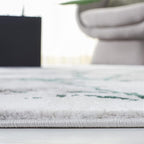 SAFAVIEH Craft Collection Runner Rug - 2'3" x 12', Grey & Green, Modern Abstract Design, Non-Shedding & Easy Care, Ideal for High Traffic Areas in Living Room, Bedroom (CFT877Y)
