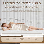 TFD Twin Memory Foam Mattress New Version Cool Gel Infused Medium Firm Zoned Pressure Relief for Cooling Sleep Fiberglass Free CertiPUR-US Certified Washable Removable Cover 5 Inch (White)