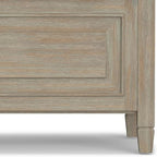 SIMPLIHOME Connaught SOLID WOOD 42 inch Wide Traditional Entryway Storage Bench in Distressed Grey for the Living Room, Entryway and Family Room