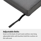 Outdoor Seat Cushion Set for Patio Furniture Deep Seat Chair Cushion Set with Removable Cover,23.6x23.6 Inch,Dark Grey