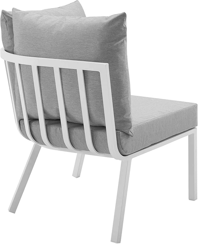 Modway Riverside Outdoor Furniture, 4-Piece Set, White Gray