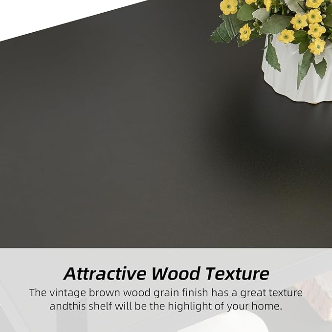 HOMBAZAAR Book Shelf,3 Tier Small Bookshelf with Metal Frame and Backboard,Black Deep Bookcase with Engineered Wood Shelves,Short Shelf Bookcase for Living Room,Bedroom and Office