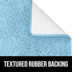 GORILLA GRIP Bathroom Rugs, Ultra Soft Absorbent Mat, Thick Plush Bath Rug, Machine Washable, Microfiber Quick Dry, Mats for Shower, Bathtub and Floor, Home Decor Accessories, 24x17, Sky Blue
