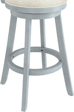 Hillsdale Fairfox 30.5" Wood Swivel Bar Height Stool, Blue Wire Brush