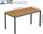 Large Table 35x70 Inches Computer Desk/Dining Table, Office Desk Sturdy Writing Workstation for Home Office Modern Simple Sturdy Laptop Study Table- Walnut