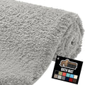 GORILLA GRIP Bathroom Rugs, 42x24, Ultra Soft Absorbent Mat, Thick Plush Bath Rug, Machine Washable, Microfiber Quick Dry, Mats for Shower, Bathtub and Floor, Home Decor Accessories, Light Gray
