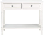 Safavieh Home Collection Tate Distressed White 2-Drawer Bottom Shelf Console Table