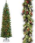 National Tree Company Artificial Christmas Tree and Garland Bundle with Lights (6.5 Feet)