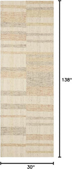 Loloi Chris Loves Julia Chris Collection CHR-04 Natural/Multi 2'-6'' x 11'-6'', .50" Pile Height, Runner Rug
