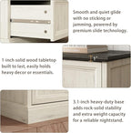 CARPETNAL Farmhouse 8 Drawer Dresser for Bedroom, 55" Wide Modern White Dresser TV Stand with Large Drawers & Bar Handles, Rustic Wood Chest of Drawers for Bedroom, Living Room, Hallway, Entryway.