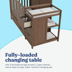 Graco Hadley 5-in-1 Convertible Crib & Changer (Hazelnut) – GREENGUARD Gold Certified, Fits Standard Crib Mattress, Converts to Toddler Bed and Full Bed, 4 Adjustable Mattress Heights