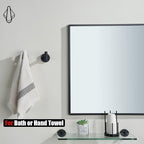 JQK Bathroom Hardware Set, 5-Piece Bath Accessories Set Matte Black Wall Mount Includes 24 in Towel Bar, 9 in HT Bar, TP Holder, Towel Hook x 2, BAS105-PB