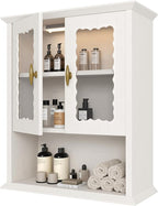 CJL Bathroom Wall Cabinet with Motion Sensor Led Light, Over The Toilet Storage Cabinet, 18.9'' x 23.6'' Medicine Cabinet of Mid-Century Modern Design with Acrylic Door, White