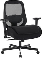 Ergonomic Home Office Desk Chair,Breathable Mesh Chair with Expanded High Back Lumbar Support,Adjustable Height (Classic)