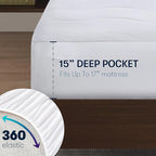 Serta Heated Mattress Pad Twin XL - Deep Pocket, 10 Heat Settings, Auto Shut Off, ETL Certified, Machine Washable, White