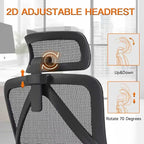 Ergonomic Office Chair with Lumbar Support, 3D Adjustable Armrest, Mesh Home Office Desk Chairs, Swivel Computer Chair, High Back Reclining Executive Office Chair,400lbs Capacity (Black)