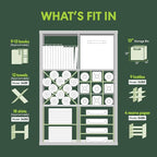 Furinno Cubicle Book Shelf, 6-Cube Thick Frame Bookshelf, Horizontally & Vertically Reversible Bookcase with Open Back, 14.6" x 43.8" x 30", for Living Room, Bedroom, Home Office, Sage Green