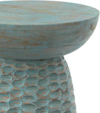 SIMPLIHOME Boyd 13-inch Wide Solid Mango End Table in Teal Wash, Contemporary-Style Accent Table for Living Room, Bedroom, or Family Room, Assembled