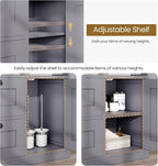 Bathroom Cabinet, Modern Bathroom Floor Storage Cabinet Organizer with 1 Door and 3 Drawers, Freestanding Cupboard for Kitchen/Living Room Use
