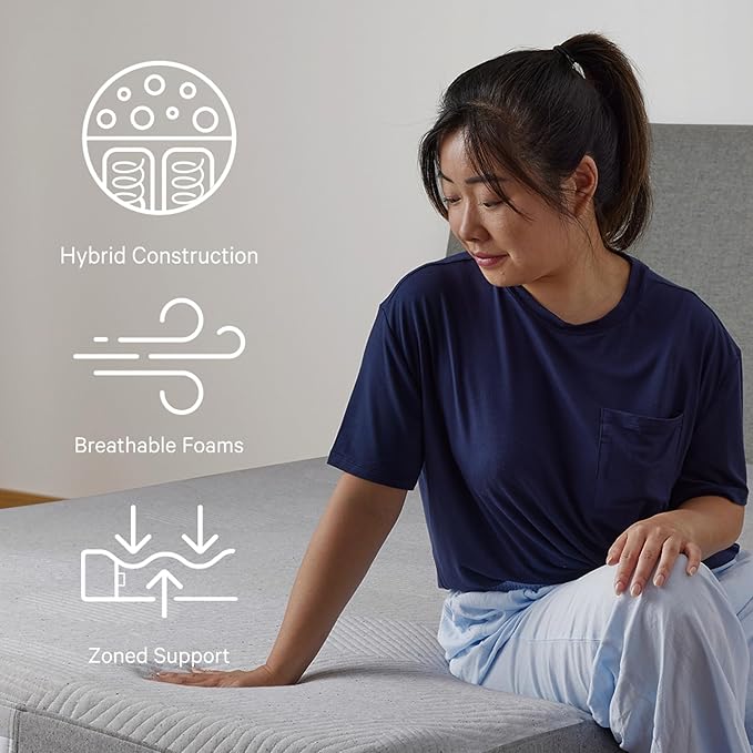 Casper Sleep Original Hybrid Full Mattress – Medium Feel with Zoned Support – Motion Isolation – Breathable, Cooling Memory Foam – 100-Night Trial – CertiPUR-US