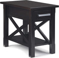 SIMPLIHOME Kitchener SOLID WOOD 14 inch Wide Rectangle Contemporary Narrow Side Table in Hickory Brown for the Living Room and Bedroom