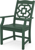 Martha Stewart by POLYWOOD® Chinoiserie Dining Arm Chair in Green