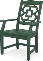 Martha Stewart by POLYWOOD® Chinoiserie Dining Arm Chair in Green