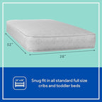 Sealy Baby Posture Haven Orthopedic Antibacterial 2 Stage Waterproof Crib Mattress plus Toddler Bed Fit, 204 Premium Coils, GREENGUARD Gold Certified, Safety & Quality Tested, Made in USA, 52"X28"