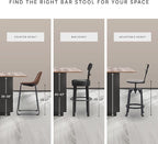 Signature Design by Ashley Centiar 24" Counter Height Modern Bucket Barstool 2 Count, Brown
