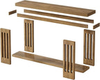 Tribesigns 70.9-Inch Extra Long Entryway Table, Farmhouse Sofa Console Table with Vertical Stripe Legs, 2-Tier Entry Furniture for Living Room, Hallway, Entrance (Light Brown)