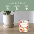 Pecksniff’s 1 Wick Candle – Peony & Sweet William, 184 g / 6.49 oz – Long Lasting Burn, Elegant Home Decor & Relaxing Ambiance