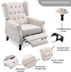 Wingback Recliner Chair, Modern Accent Arm Chair for Living Room/Bedroom/Office/Home Theater, Beige
