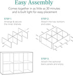 Best Choice Products 6-Cube Storage Organizer, 13.5in Shelf Opening, Bookcase, Display Shelf, Customizable w/ 3 Removable Back Panels – Light Oak