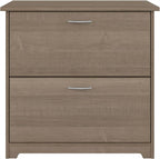 Bush Furniture Cabot 2 Drawer Lateral File Cabinet in Ash Gray, Home Office Chest for Letter, Legal, and A4-size Document Storage